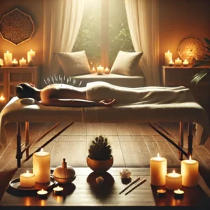 DALL·E 2025-03-06 12.34.05 - A tranquil acupuncture therapy session in a serene wellness studio. A person lies comfortably on a massage table with acupuncture needles placed gentl DALL·E 2025-03-06 12.34.05 - A tranquil acupuncture therapy session in a serene wellness studio. A person lies comfortably on a massage table with acupuncture needles placed gentl
